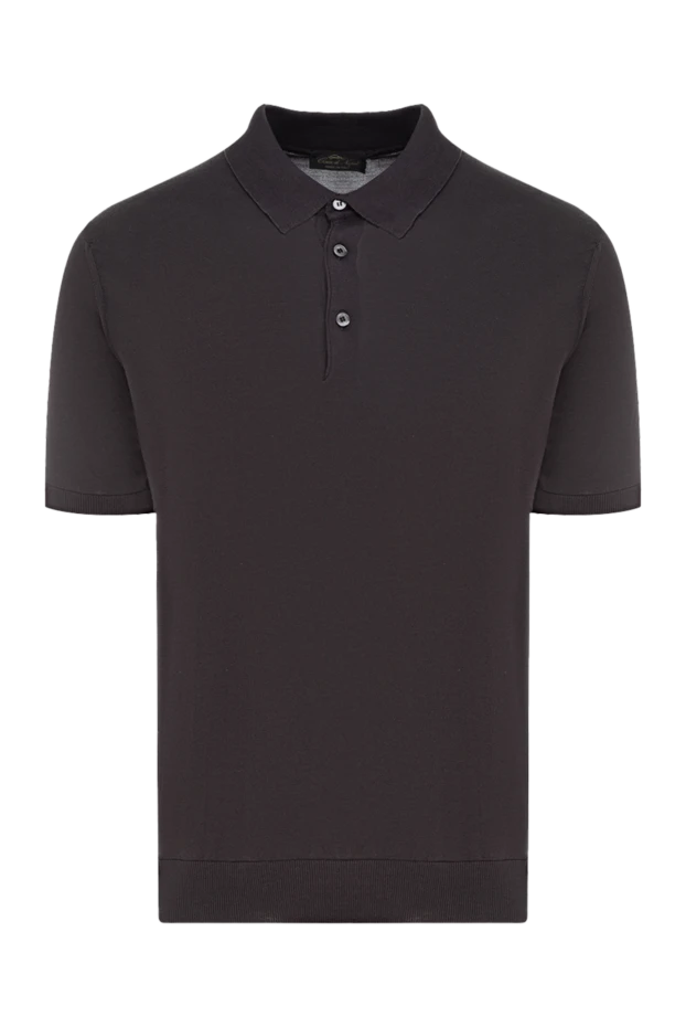 Cesare di Napoli men's gray silk polo shirt 176920 - photo 1