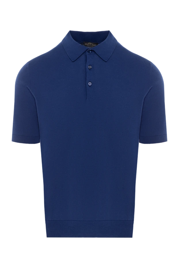 Cesare di Napoli men's blue cotton polo shirt 176926 - photo 1