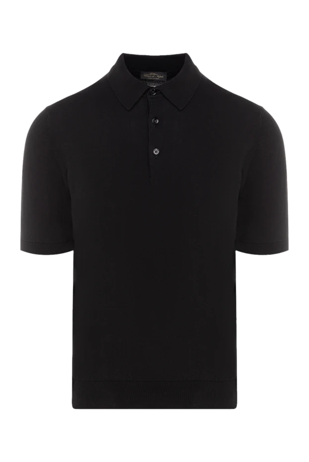 Cesare di Napoli men's black cotton polo shirt 176928 - photo 1