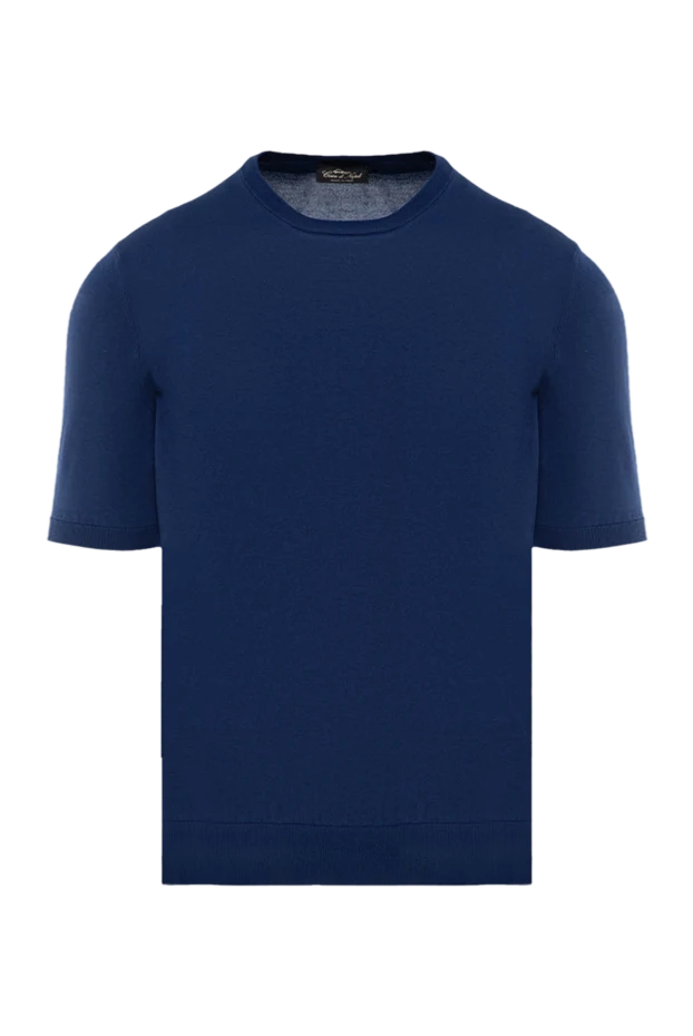 Cesare di Napoli cotton short sleeve jumper for men blue 176959 - photo 1