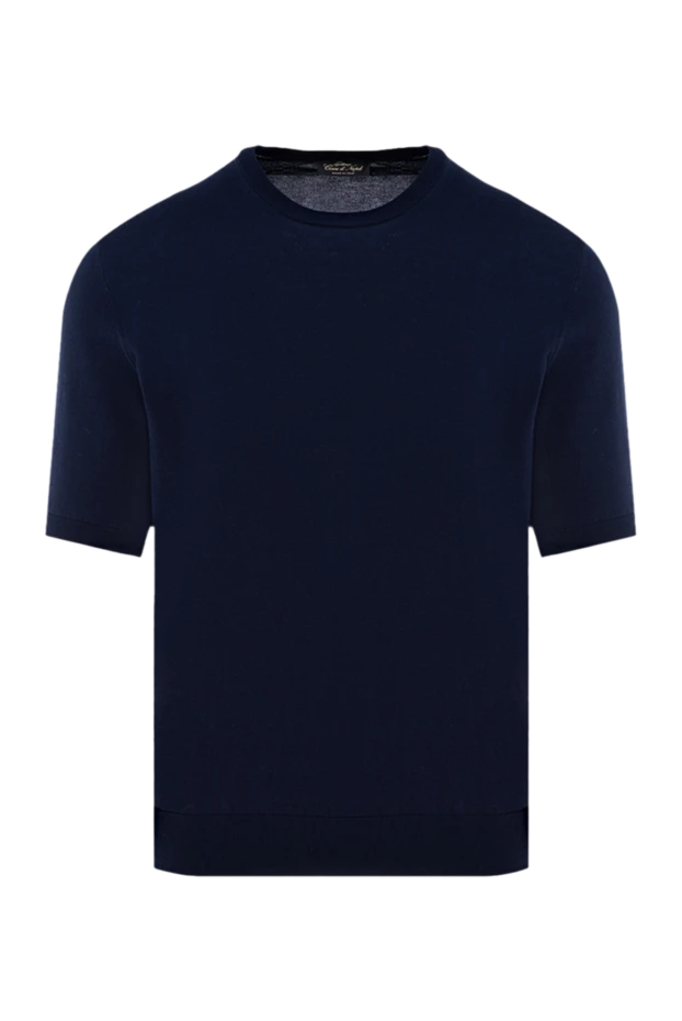 Cesare di Napoli man men's blue short sleeve cotton jumper buy with prices and photos 176960 - photo 1