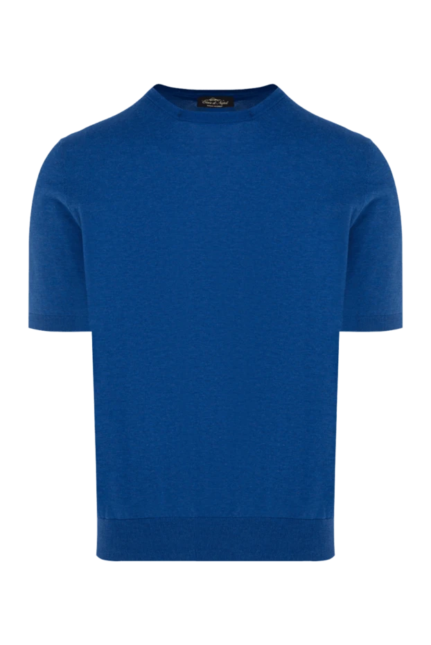 Cesare di Napoli man men's blue short sleeve cotton jumper buy with prices and photos 176967 - photo 1