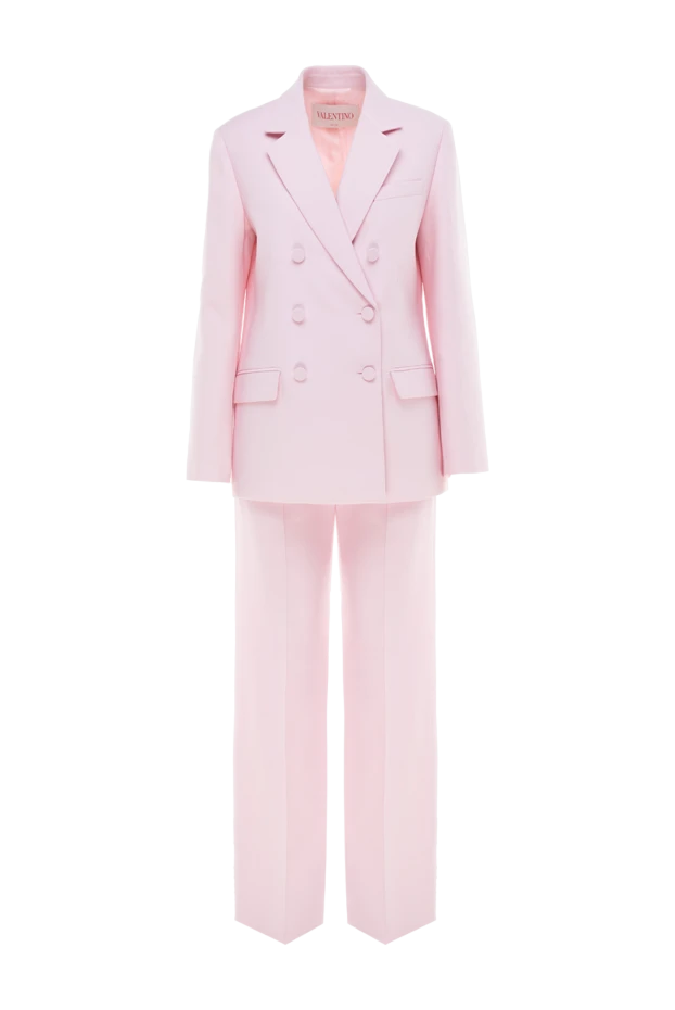 Valentino жіночі костюм з вовняними брюками і шовку жіночий рожевий купити фото з цінами 176969 - фото 1