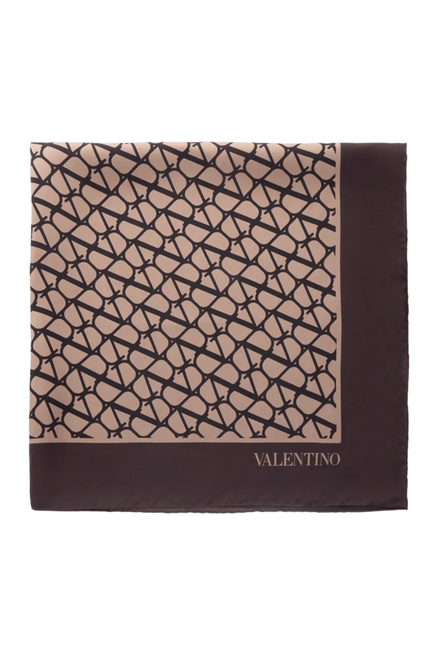 Valentino женские платок шелковый женский коричневый купить с ценами и фото 176974 - фото 1