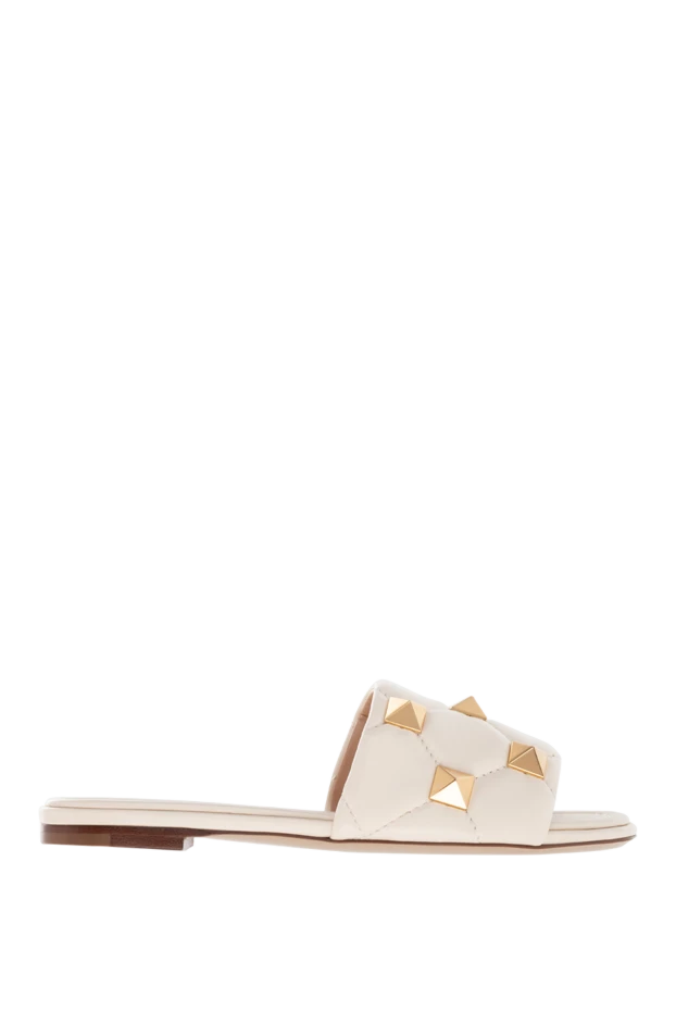 Valentino woman women's white genuine leather slippers 176978 - photo 1