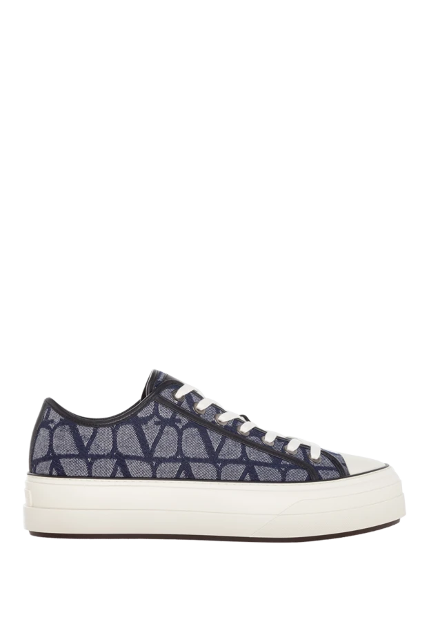 Valentino man cotton and polyester sneakers for men, blue 176986 - photo 1