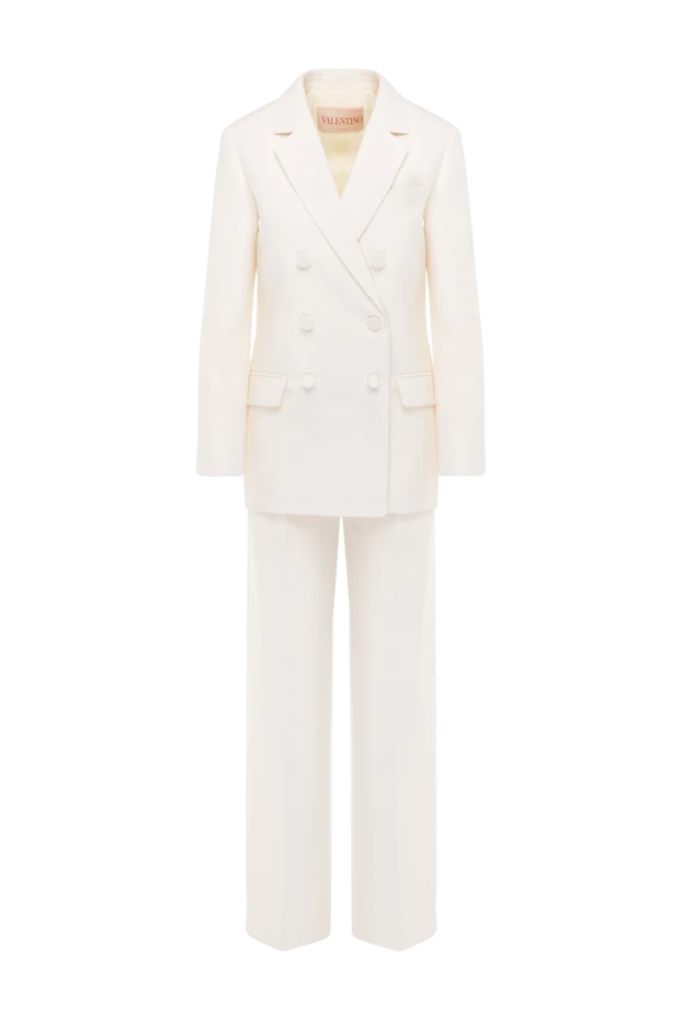 Valentino woman women's white wool and silk suit with trousers 176995 - photo 1