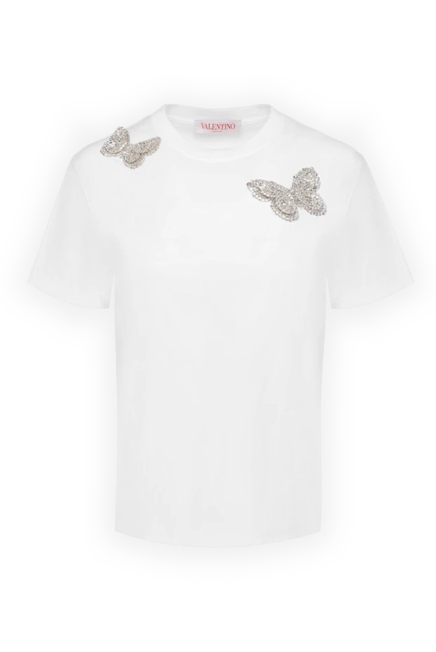 Valentino woman women's white cotton t-shirt 176997 - photo 1