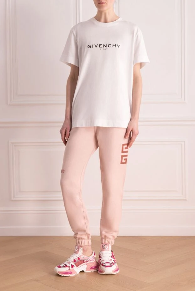 Givenchy woman women's pink cotton trousers buy with prices and photos 177012 - photo 2