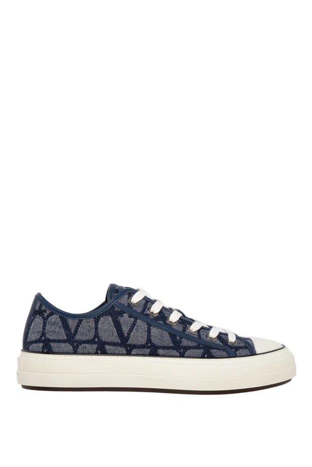 Valentino woman women's blue cotton and polyester sneakers buy with prices and photos 177032 - photo 1