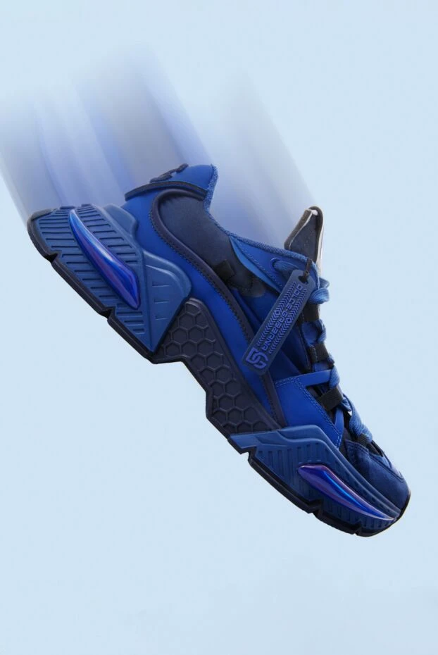 Sneakers made of leather and nylon for men blue - photo 2