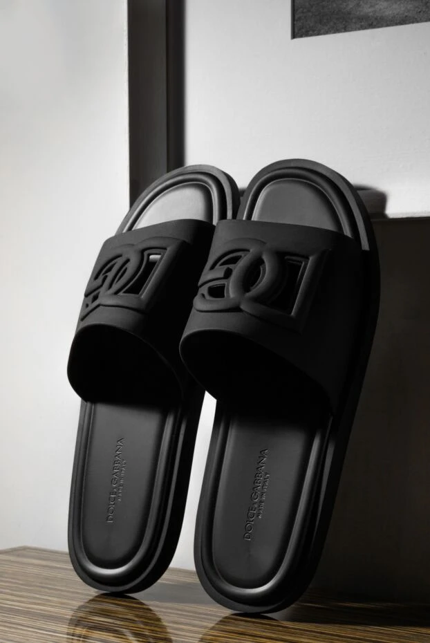 Dolce & Gabbana men's black rubber flip flops 177091 - photo 3