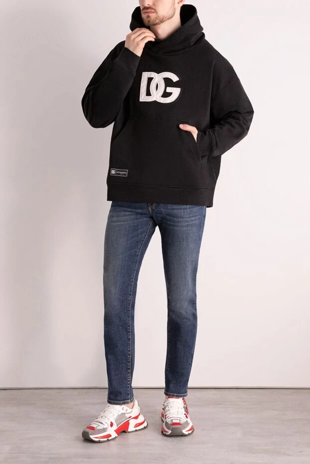 Dolce & Gabbana sports sweatshirt made of cotton and polyamide for men black 177092 - photo 2