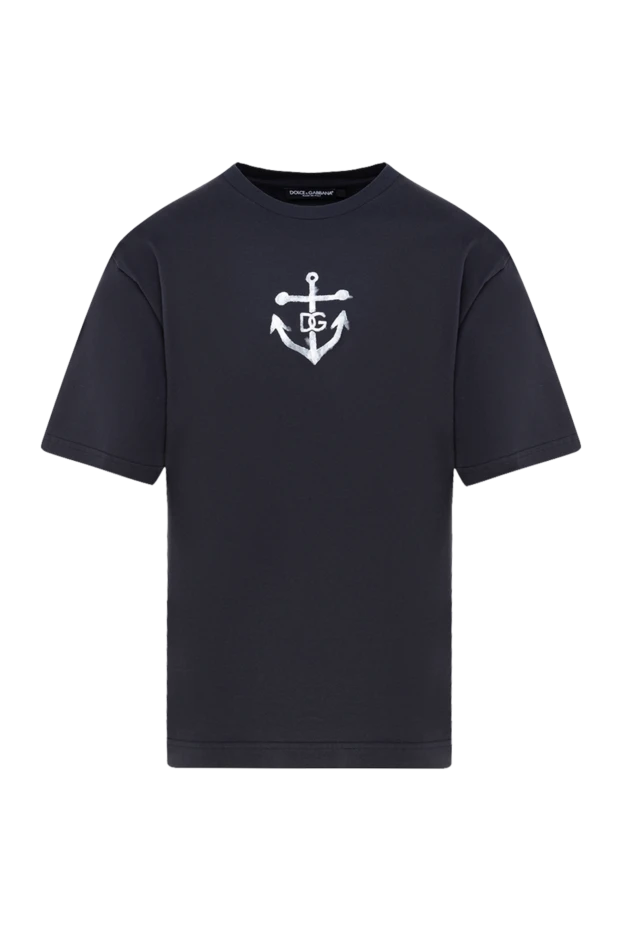 Dolce & Gabbana мужские футболка из хлопка мужская черная купить с ценами и фото 177100 - фото 1