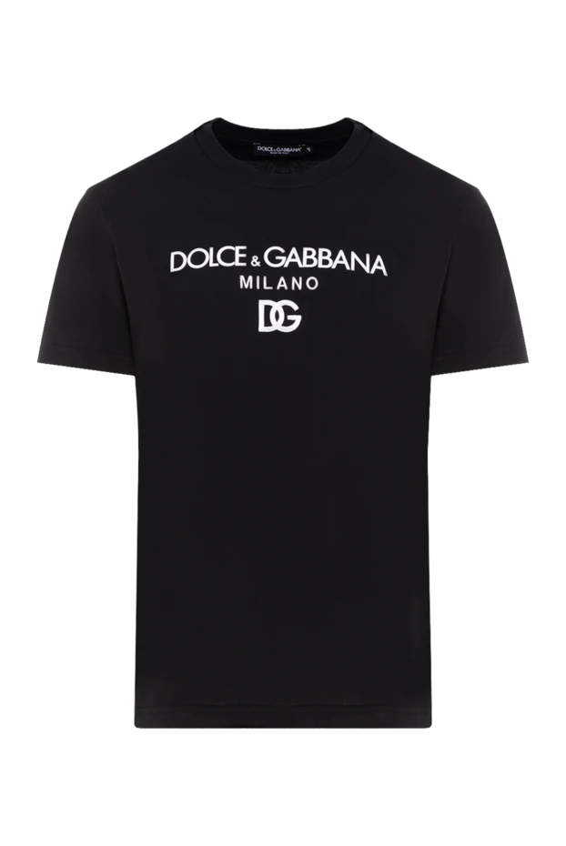 Dolce & Gabbana чоловічі футболка з бавовни чоловіча чорна 177101 - фото 1