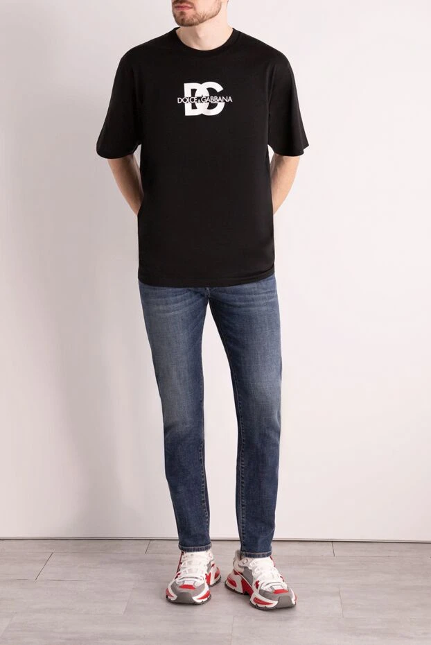 Dolce & Gabbana man cotton t-shirt for men, black buy with prices and photos 177102 - photo 2