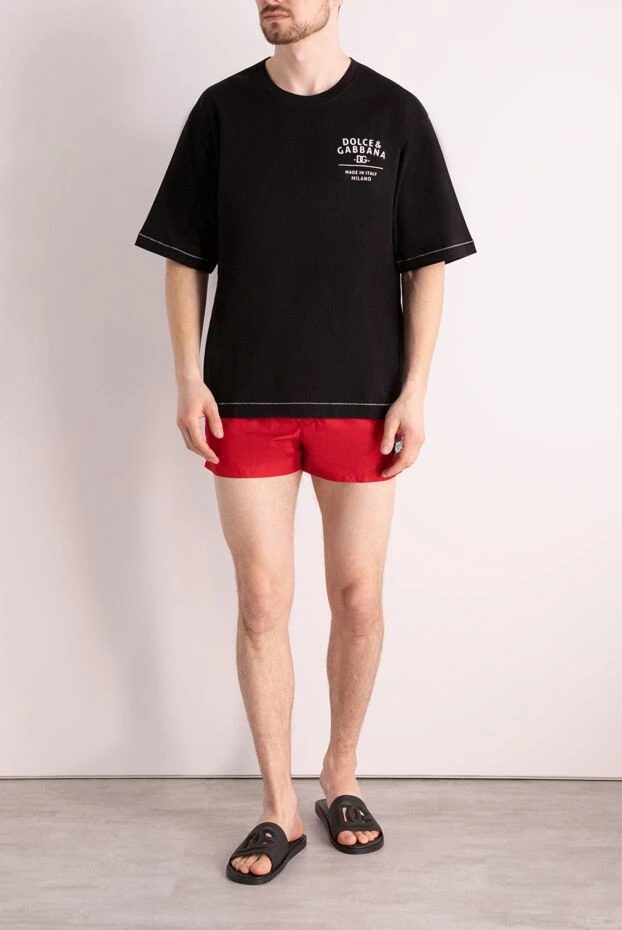 Dolce & Gabbana мужские футболка из хлопка мужская черная купить с ценами и фото 177103 - фото 2