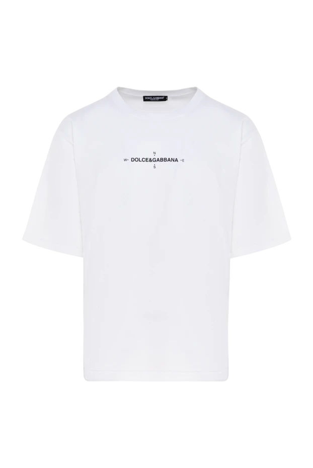 Dolce & Gabbana мужские футболка из хлопка мужская белая купить с ценами и фото 177106 - фото 1