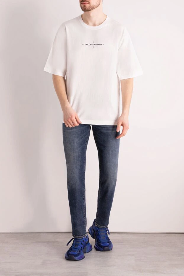Dolce & Gabbana мужские футболка из хлопка мужская белая купить с ценами и фото 177106 - фото 2