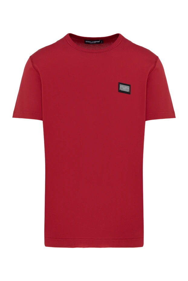 Dolce & Gabbana мужские футболка из хлопка мужская красная купить с ценами и фото 177107 - фото 1