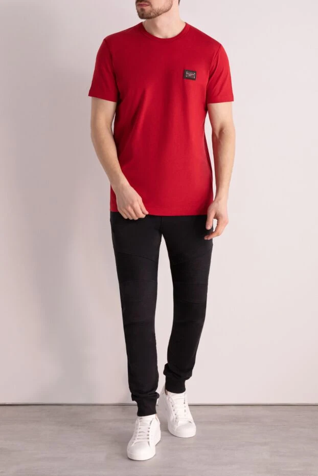 Dolce & Gabbana man men's red cotton t-shirt 177107 - photo 2