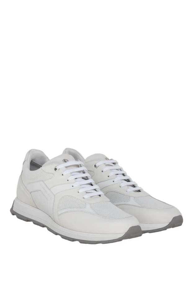 Stefano Ricci кроссовки из натуральной кожи белые мужские 177121 - фото 3