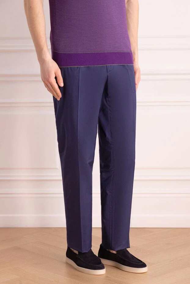 Stefano Ricci брюки мужские синие 177139 - фото 3