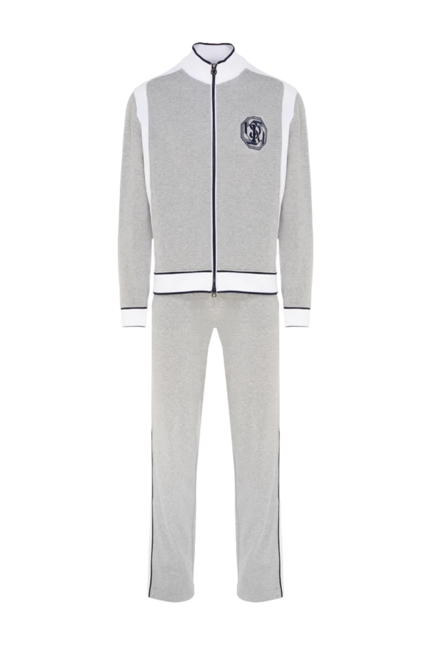 Stefano Ricci костюм прогулянковий з бавовни та еластану сірий 177142 - фото 1