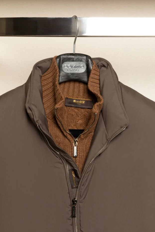 Moorer men's brown vest with zipper and high collar 177156 - photo 2