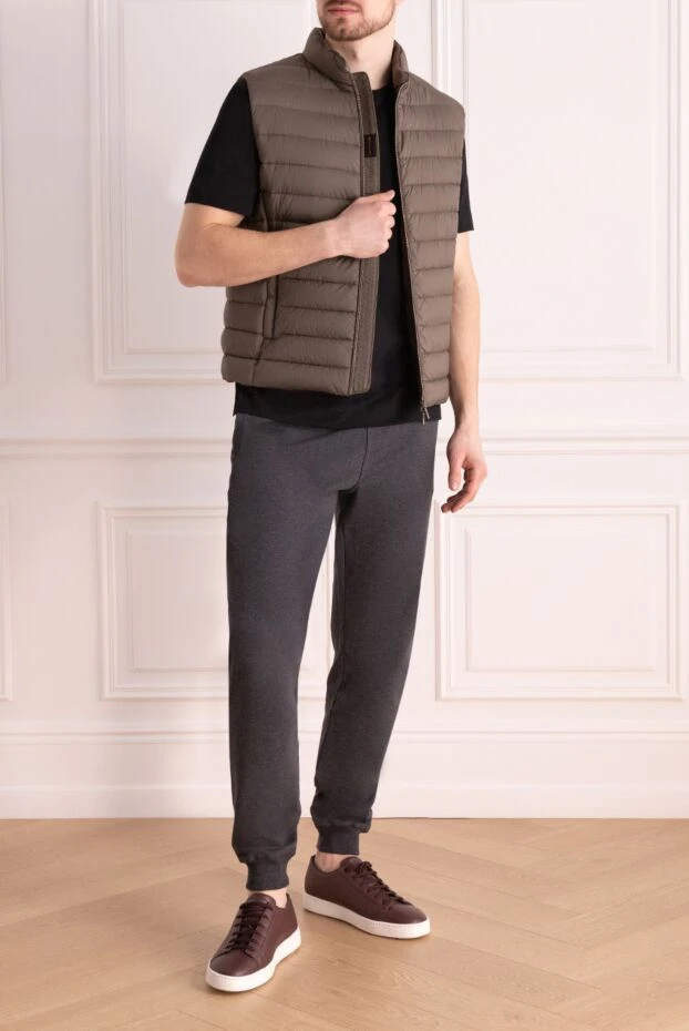 Moorer man men's polyester vest green 177157 - photo 2