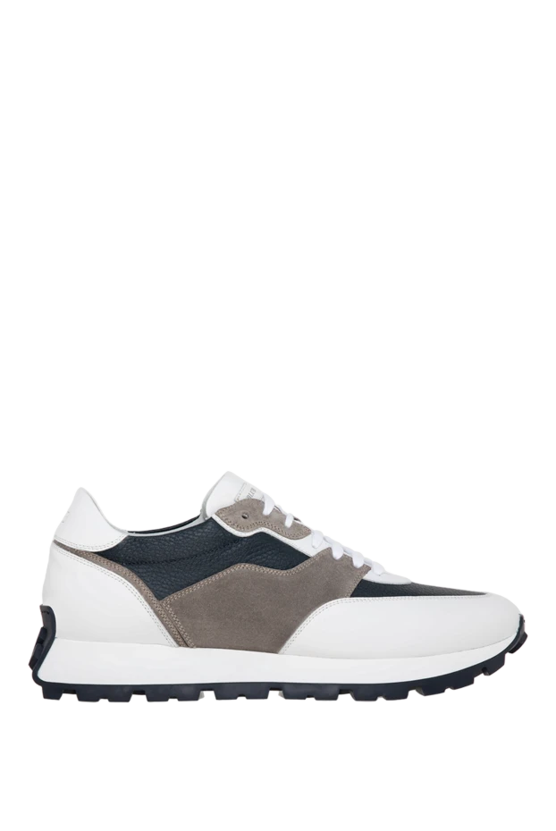 White leather sneakers for men