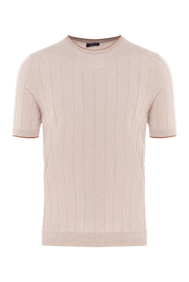 Barba Napoli man short sleeve silk jumper for men, beige buy with prices and photos 177201 - photo 1