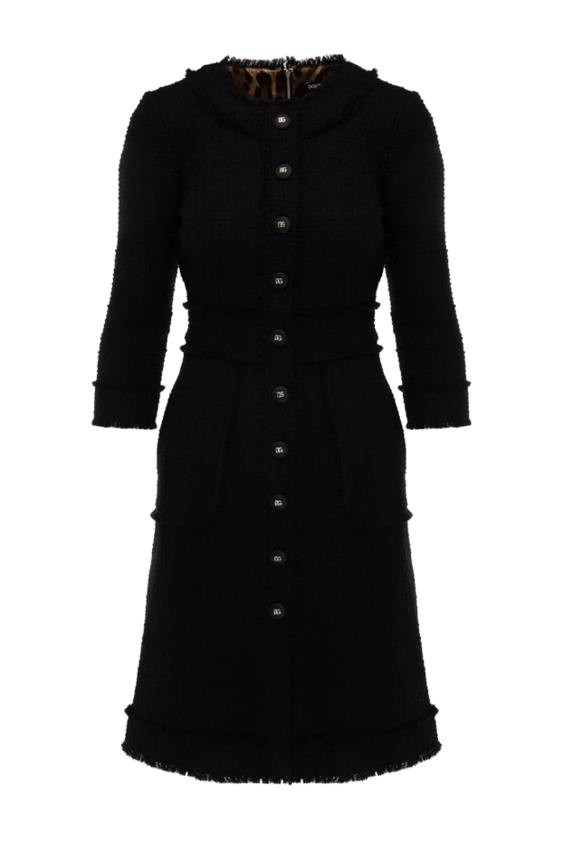 Dolce & Gabbana женские платье из шерсти и полиамида женское черное купить с ценами и фото 177205 - фото 1