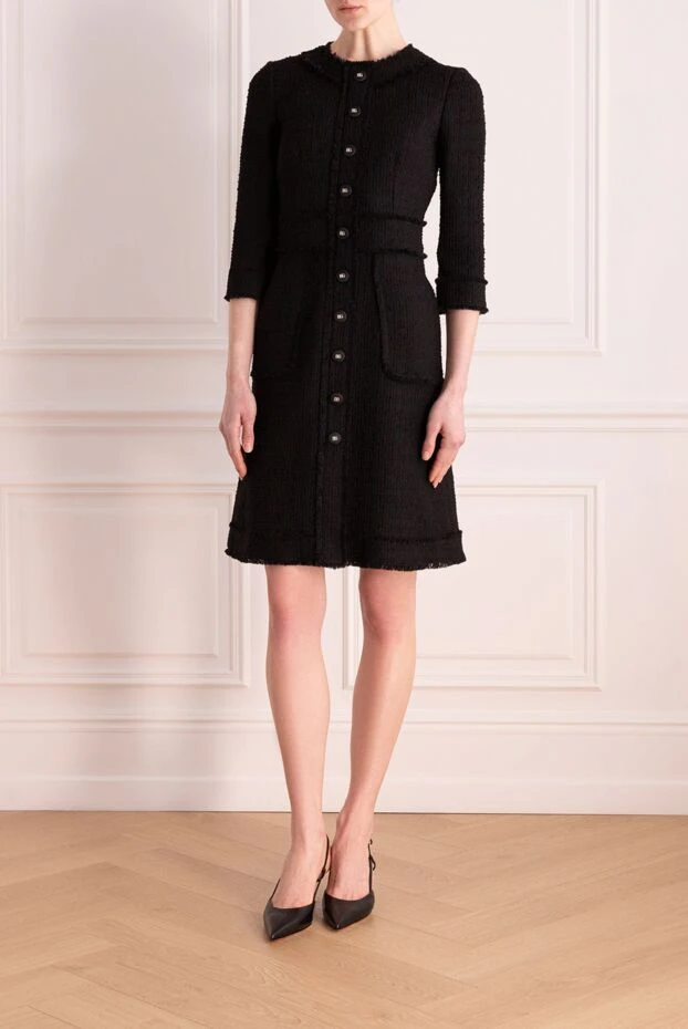 Dolce & Gabbana woman women's black wool and polyamide dress 177205 - photo 2