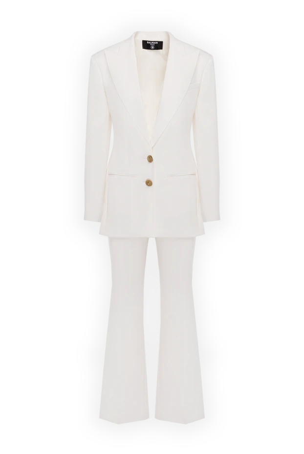 Balmain woman women's white viscose and elastane trouser suit buy with prices and photos 177235 - photo 1