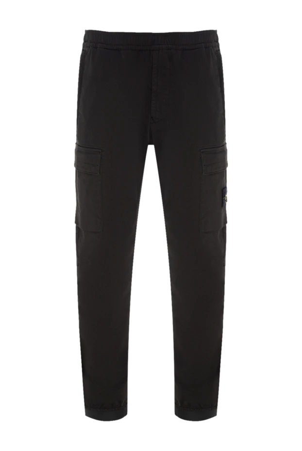 Stone Island man men's black cotton and elastane trousers buy with prices and photos 177256 - photo 1