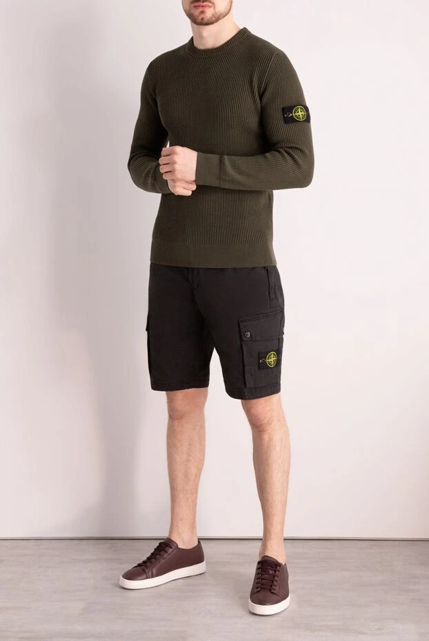Stone Island man men's long sleeve wool jumper green buy with prices and photos 177258 - photo 2