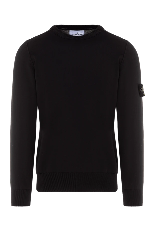 Stone Island man long sleeve cotton jumper for men, black buy with prices and photos 177262 - photo 1