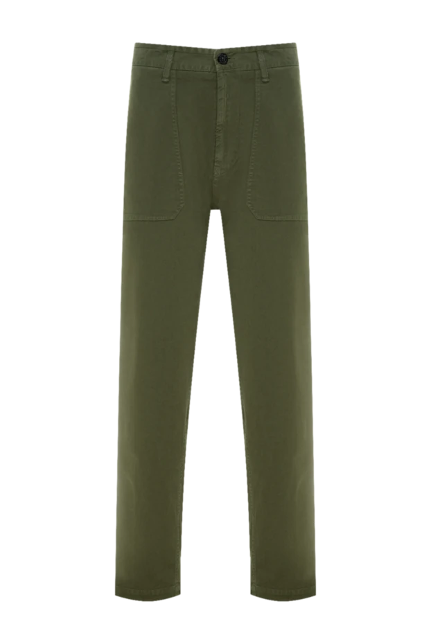Stone Island мужские брюки из хлопка и эластана мужские зеленые купить с ценами и фото 177264 - фото 1