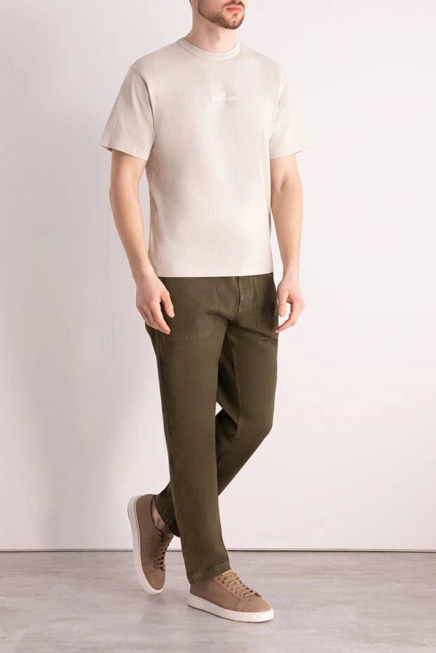 Stone Island man men's cotton and elastane trousers green buy with prices and photos 177264 - photo 2