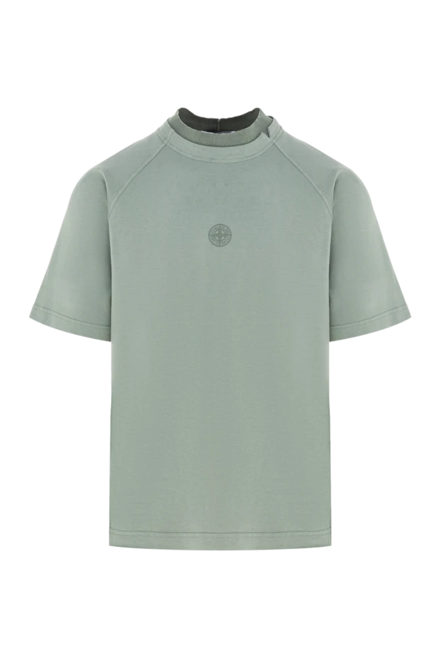 Stone Island мужские футболка из хлопка мужская зеленая купить с ценами и фото 177266 - фото 1