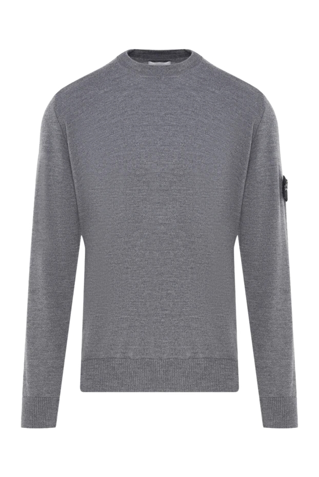 Stone Island man long sleeve wool jumper for men, gray buy with prices and photos 177270 - photo 1