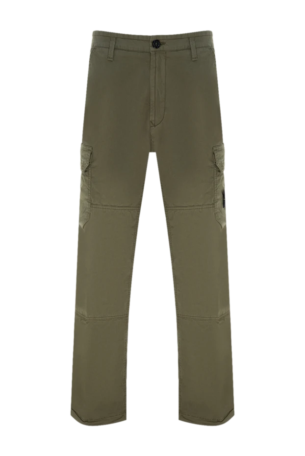 Stone Island брюки из хлопка и эластана мужские зеленые 177279 - фото 1