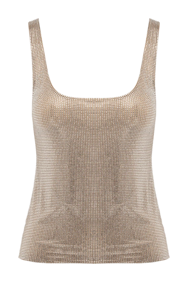 Women's polyamide and elastane top brown