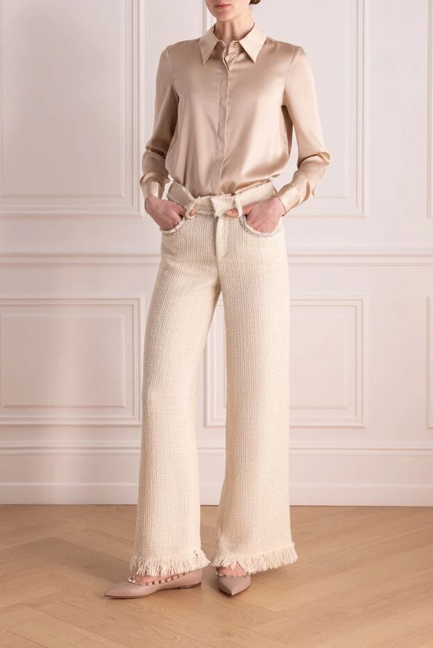 Giuseppe Di Morabito woman women's beige knitted trousers buy with prices and photos 177292 - photo 2