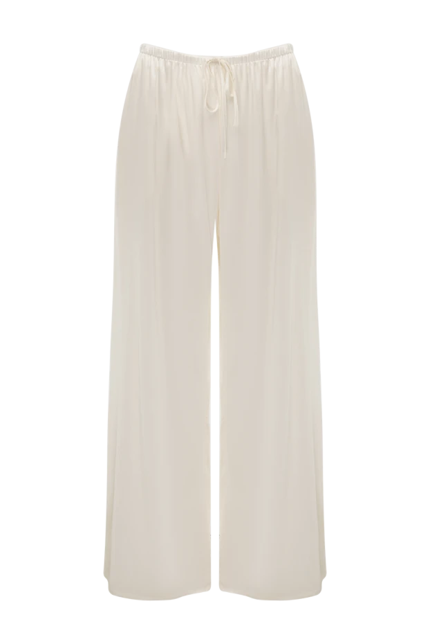 Max&Moi woman women's white silk and elastane trousers 177305 - photo 1