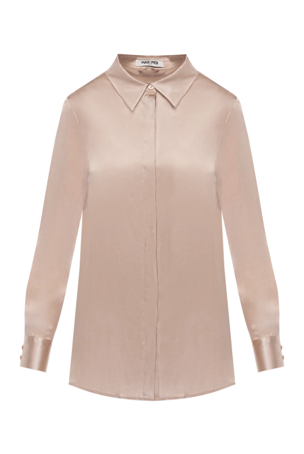 Max&Moi жіночі рубашка з шовку та еластану жіноча бежева купити фото з цінами 177329 - фото 1