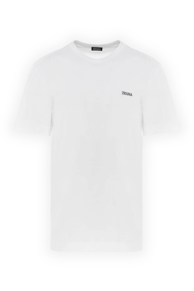 Ermenegildo Zegna мужские футболка из хлопка мужская белая купить с ценами и фото 177336 - фото 1