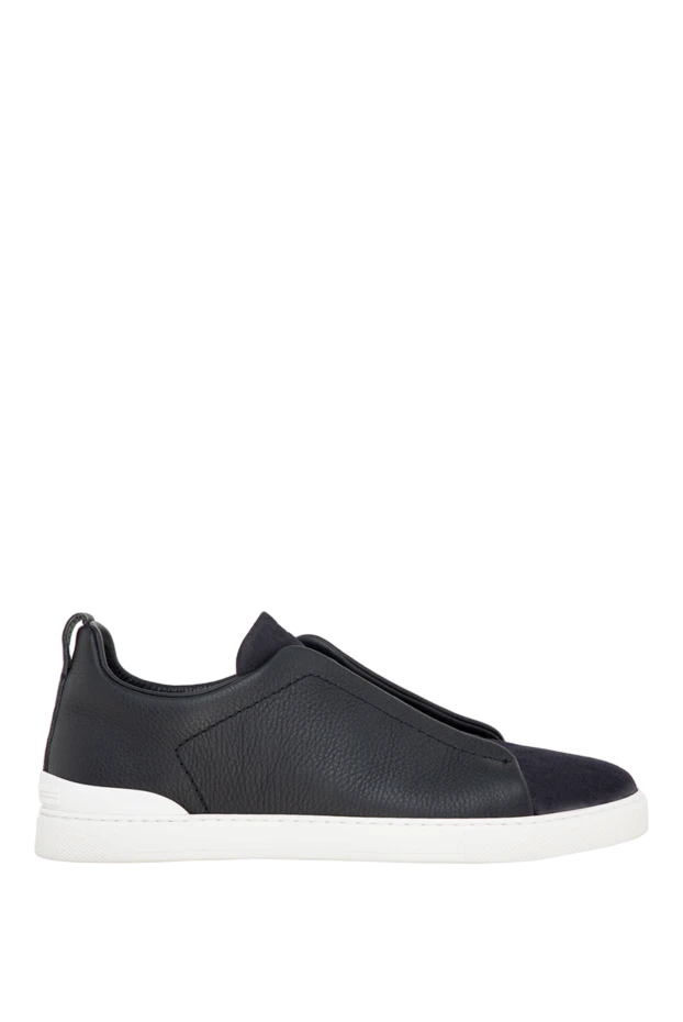 Ermenegildo Zegna man black leather sneakers for men buy with prices and photos 177339 - photo 1