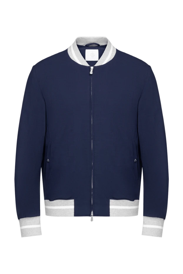 Eleventy man men's blue linen and polyamide jacket buy with prices and photos 177512 - photo 1